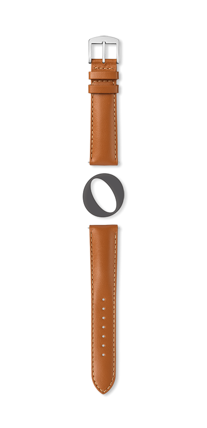 Bracelet montre NEW YORK (Marron, Cognac/Écrue, 20/18, 110/70, Femme) - Photo 2