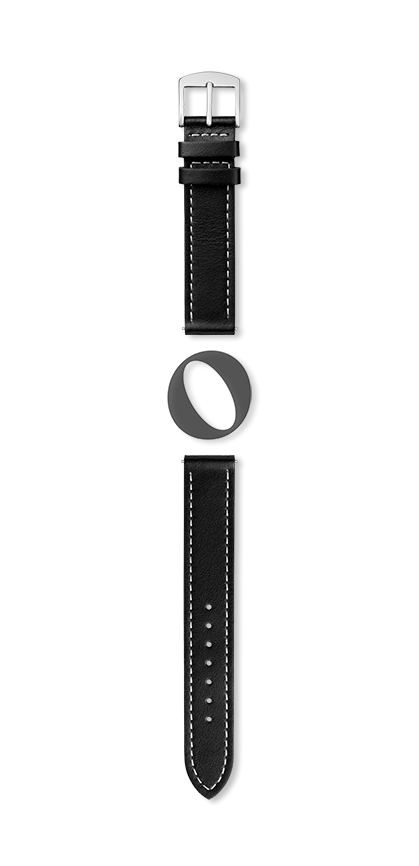 Bracelet montre MANHATTAN (Noir, Noir, 24/22, 110/70, Homme) - Photo 2