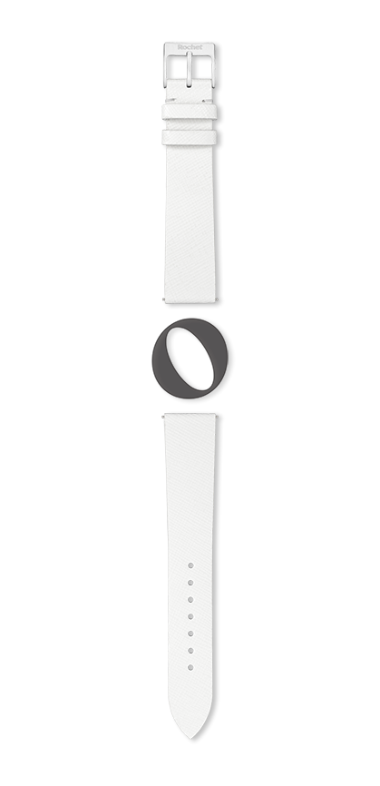 Bracelet montre ROMA (Blanc, Blanc, 16/14, 110/70, Femme) - Photo 2