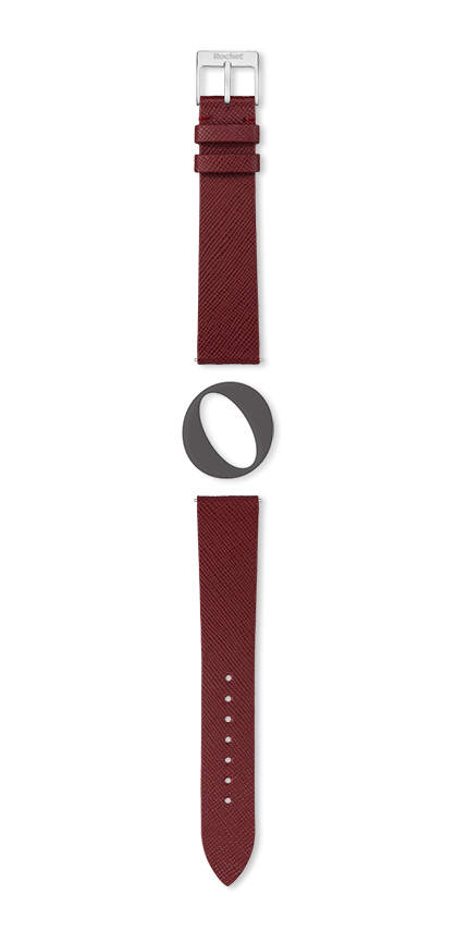 Bracelet montre ROMA (Rouge, Bordeaux, 16/14, 110/70, Femme) - Photo 2