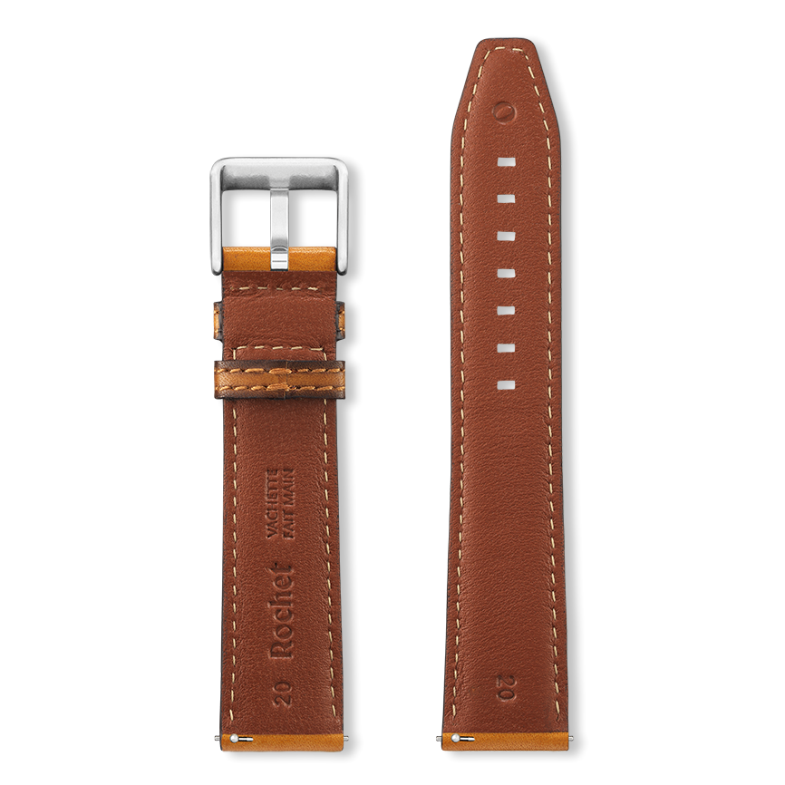 RIALTO watch strap - copie (Brown, Honey, 22/20, 115/80, Man) - Picture 5
