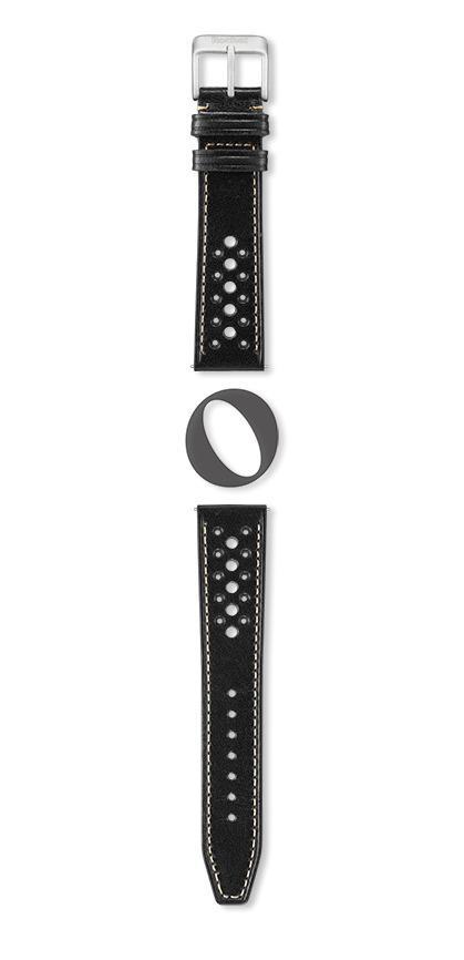 Bracelet montre MONZA (Noir, Noir, 20/18, 115/80, Homme) - Photo 2