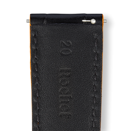 INDIANA watch strap (Black, Orange, 22/20, 120/80, Man) - Picture 3