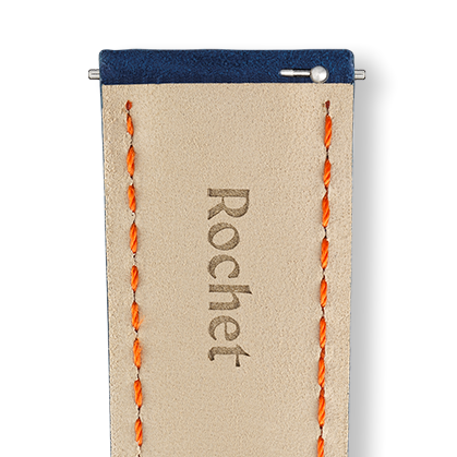 MUSTANG watch strap (Blue, Navy/Orange, 20/18, 115/80, Man) - Picture 3