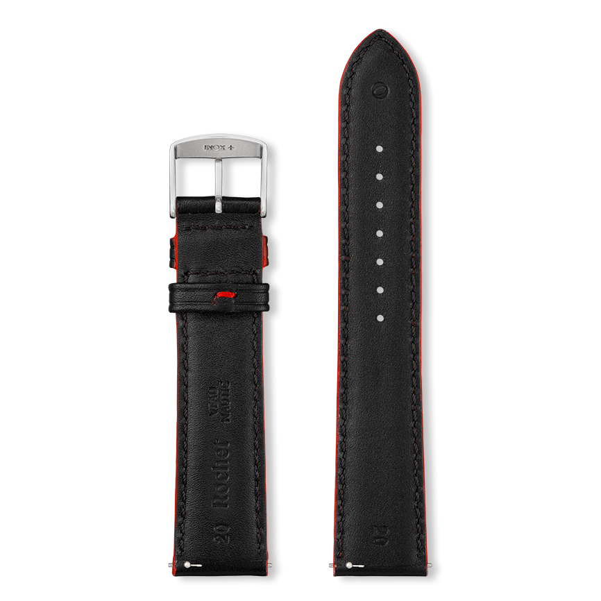 NEPTUNE watch strap (Black, Black/Red, 18/16, 115/80) - Picture 5