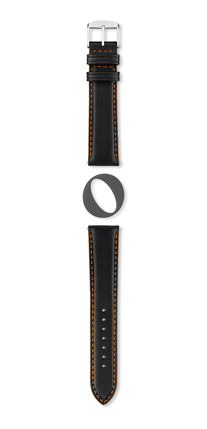 NEPTUNE watch strap (Black, Black/Orange, 18/16, 115/80, Man) - Picture 2