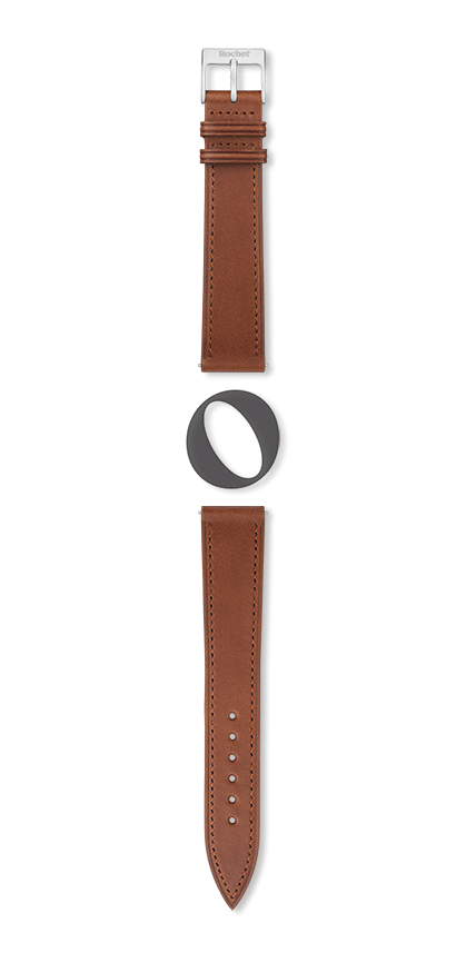 ROMA watch strap - copie (Brown, Cognac, 21/18, 115/80, Woman) - Picture 2