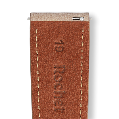 ROMA watch strap - copie (Brown, Taupe pâle, 21/18, 115/80, Woman) - Picture 3