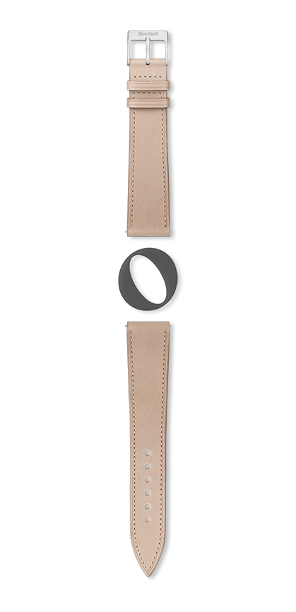 ROMA watch strap - copie (Brown, Taupe pâle, 21/18, 115/80, Woman) - Picture 2