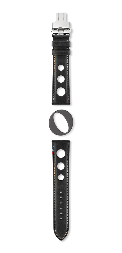Bracelet montre LE MANS (Noir, Noir, 20/18, 115/80, Homme) - Photo 2
