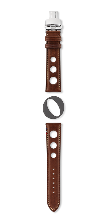 Bracelet montre LE MANS (Marron, Vison, 20/18, 115/80, Homme) - Photo 2