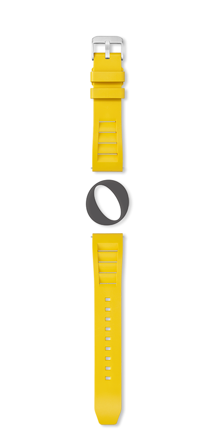 Bracelet montre SHARK (Jaune, Jaune, 20/18, 125/80, Homme) - Photo 2