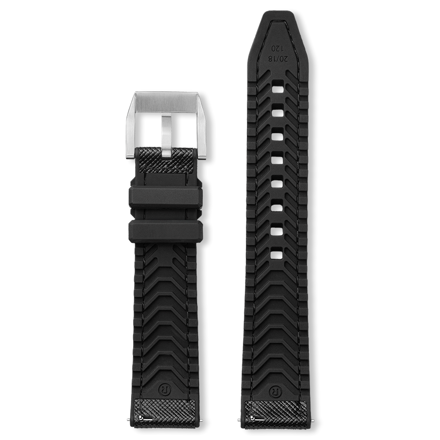 Bracelet montre TORINO (Noir, Noir, 20/18, 120/80, Homme) - Photo 5