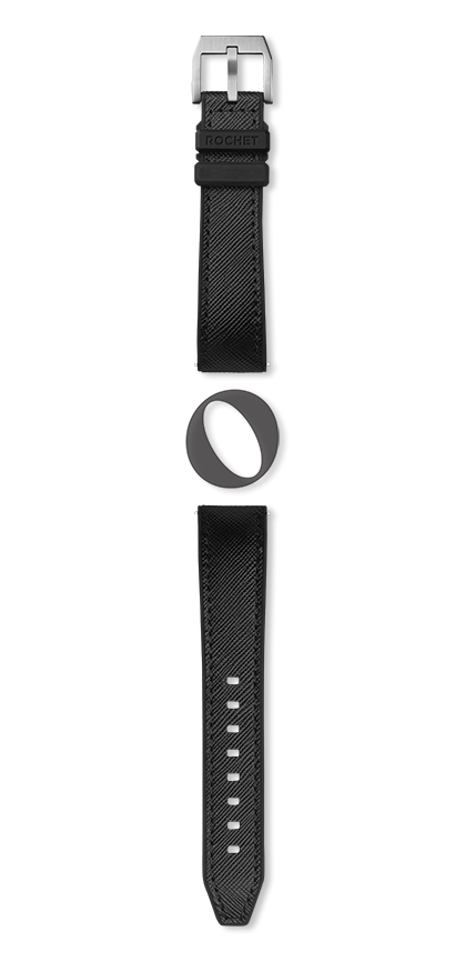 Bracelet montre TORINO (Noir, Noir, 20/18, 120/80, Homme) - Photo 2