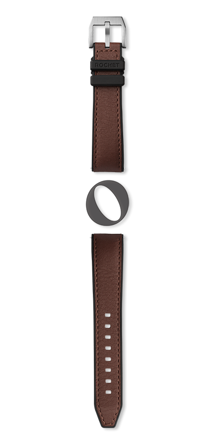 Bracelet montre CORDOBA (Marron, Vison, 20/18, 120/80, Homme) - Photo 2