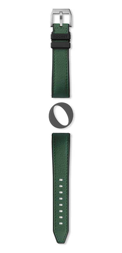 Bracelet montre CORDOBA (Vert, Vert empire, 20/18, 120/80, Homme) - Photo 2