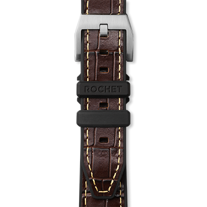 TROCADERO watch strap (Brown, Mink/Beige, 22/20, 120/80, Man) - Picture 4