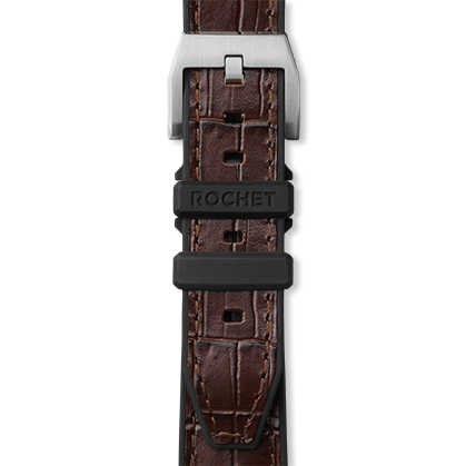 Bracelet montre TROCADERO (Marron, Vison, 20/18, 120/80, Homme) - Photo 4