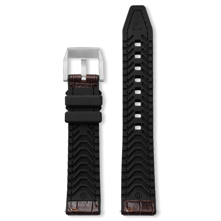 Bracelet montre TROCADERO (Marron, Vison, 20/18, 120/80, Homme) - Photo 5