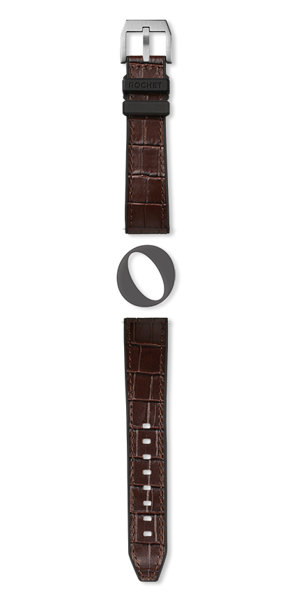 Bracelet montre TROCADERO (Marron, Vison, 20/18, 120/80, Homme) - Photo 2