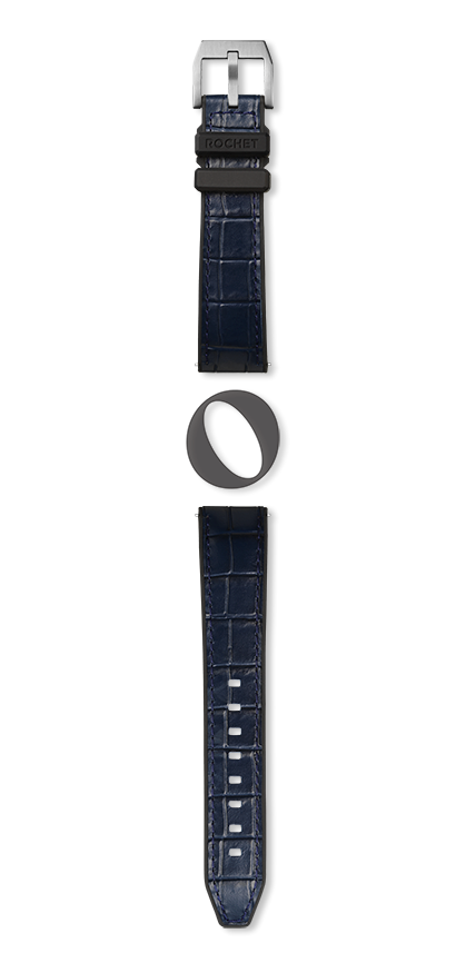 Bracelet montre TROCADERO (Bleu, Marine, 20/18, 120/80, Homme) - Photo 2