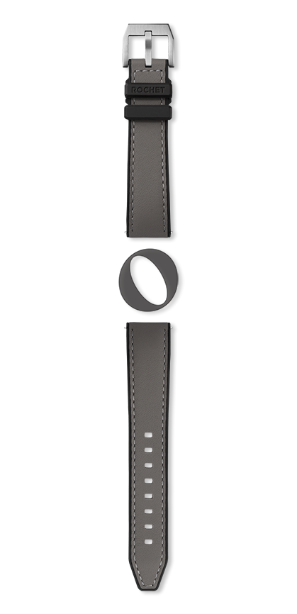 Bracelet montre SAHARA (Gris, Gris moyen, 20/18, 120/80, Homme) - Photo 2