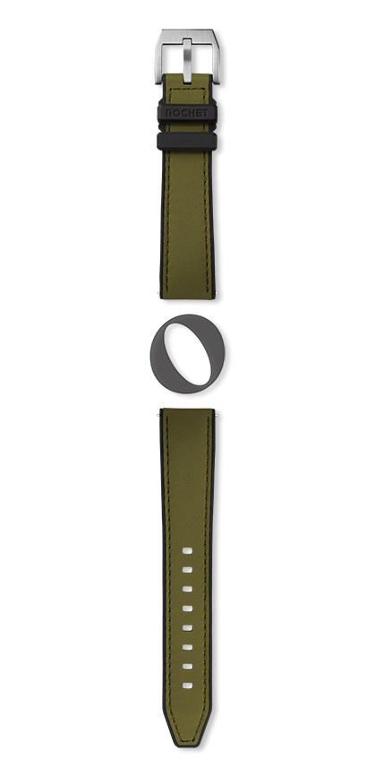 Bracelet montre SAHARA (Vert, Kaki, 20/18, 120/80, Homme) - Photo 2