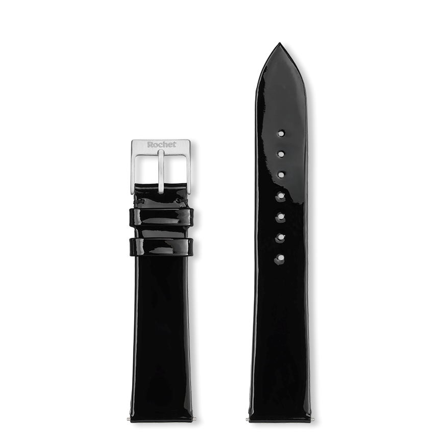 NAILY watch strap (Black, Black, 18/16, 110/70, Woman)