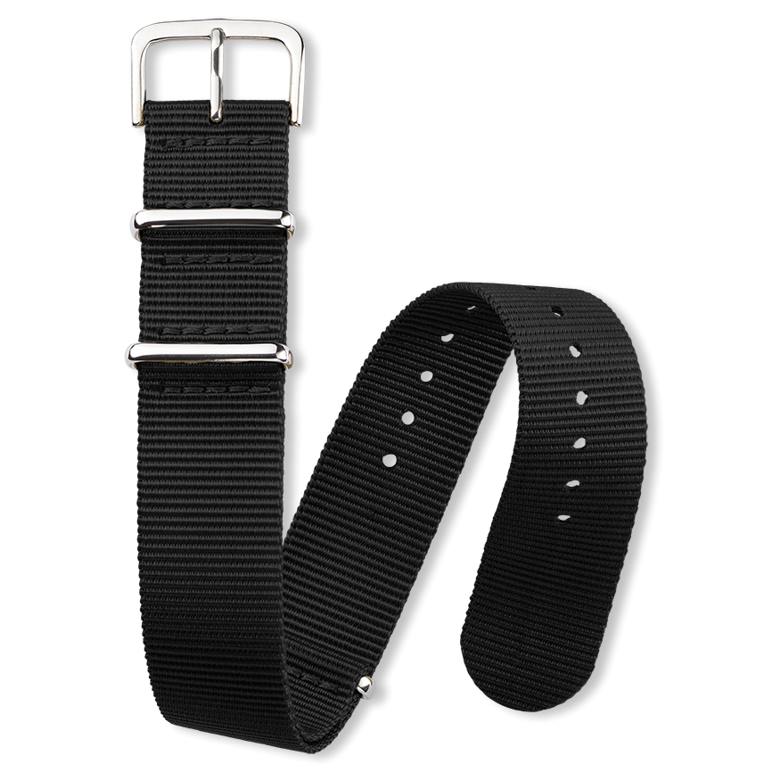 Bracelet montre NATO (Noir, Noir, 20/20, 280, Homme)