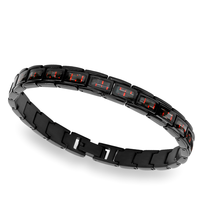 MERCURY bracelet (Black, Black/Red, Man)